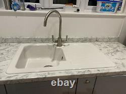 Villeroy & Boch Condor 50 White Ceramic One Bowl Kitchen Sink/drainer VGC