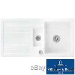 Villeroy & Boch Flavia 60 1.5 Bowl White Ceramic Kitchen Sink NO WASTE