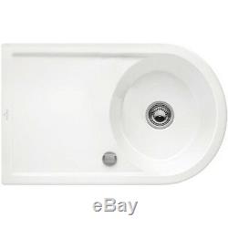 Villeroy & Boch Lagorpure 45 1.0 Bowl White Ceramic Kitchen Sink NO WASTE