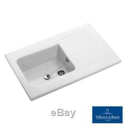 Villeroy & Boch Mogador 1.0 Bowl White Ceramic Lay/Sit On Kitchen Sink-NO WASTE