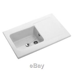 Villeroy & Boch Mogador 1.0 Bowl White Ceramic Lay/Sit On Kitchen Sink-NO WASTE