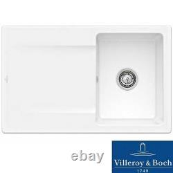 Villeroy & Boch Siluet 45 1.0 Bowl White Ceramic Kitchen Sink NO WASTE