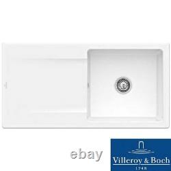 Villeroy & Boch Siluet 60 1.0 Bowl White Ceramic Kitchen Sink NO WASTE