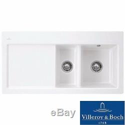 Villeroy & Boch Subway 60 XR 1.5 Bowl White Ceramic Kitchen Sink LHD NO WASTE