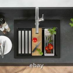 Villeroy & Boch Subway Style 60 S 1.0 Bowl Ebony Ceramic Kitchen Sink NO WASTE