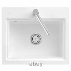 Villeroy & Boch Subway Style 60 S 1.0 Bowl White Ceramic Kitchen Sink NO WASTE