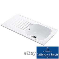 Villeroy & Boch Targa 50 1.0 Bowl White Ceramic Kitchen Sink NO WASTE