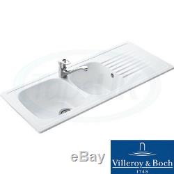 Villeroy & Boch Targa 80 2.0 Bowl White Ceramic Kitchen Sink NO WASTE
