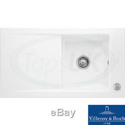 Villeroy & Boch Timeline 50 1.0 Bowl Ceramic White Kitchen Sink NO WASTE
