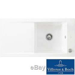 Villeroy & Boch Timeline 60 1.0 Bowl White Ceramic Kitchen Sink NO WASTE