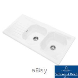 Villeroy & Boch Windsor Plus 2.0 Bowl White Ceramic Kitchen Sink NO WASTE