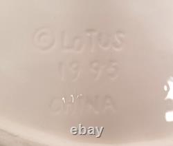 Vintage Lotus Swimming Pool Chip and Dip Bowl Ceramic Set Summer Dish 1995