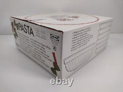 Vintage Retro IKEA Pasta Dinner Serving & Dish 6 x Bowls Boxed Italian Ceramic