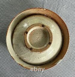 Vintage Warren MacKenzie Hand Thrown Ceramic Shino Glaze Drop Rim Bowl 10