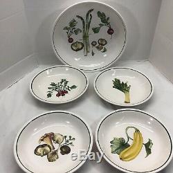 WILLIAMS SONOMA Pasta Serving Bowls Set of 5 / Garden Vegetables & Herbs WS028