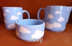 Waechtersbach White Cloud Light Blue sky, Mug, Jug and sugar bowl Rare