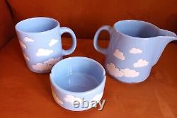 Waechtersbach White Cloud Light Blue sky, Mug, Jug and sugar bowl Rare