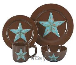 Western Star Dinnerware Set HiEnd Accents 16 Piece Dishes Plates Bowls Mugs New