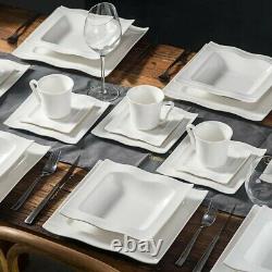 White 60pcs White Porcelain Dinner Set Serving Plates Cups Saucers 12 Person