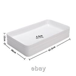 White Ceramic Wash Bowl Sit on Countertop Hand Wash Basin for Bathroom Washroom