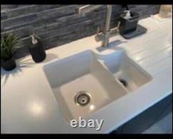 Wickes white ceramic undermount sink, 1.5 bowl