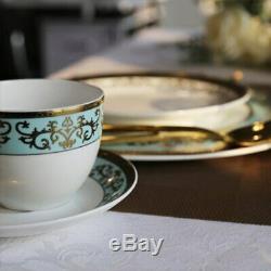 Wourmth free sipping dinnerware set china tableware set ceramic plates bowls