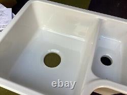 Wren White Ceramic 1.5 Right Hand Bowl Sink + Fittings Brand New