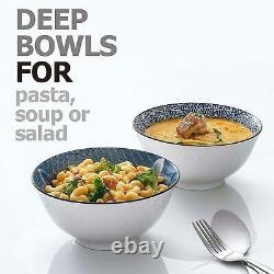 Y YHY Cereal Bowls, Ceramic Bowls for Soup, Salad, Pasta, Rice, 24 Ounces Ramen