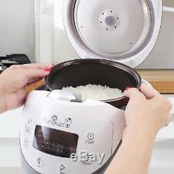 Yum Asia Panda Mini Rice Cooker With Ceramic Bowl and Advanced Micom Fuzzy Logic